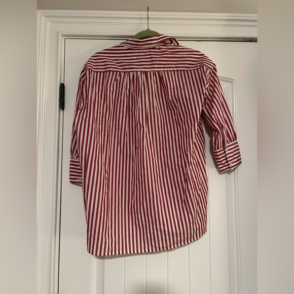 Tuckernuck Pomander Place Adair Oversized Stripe Cotton Button Down XS - Picture 3 of 6